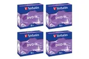 4x 5PK Verbatim DVD+R 4.7GB 16x 120min Blank Discs Data Storage w Jewel Cases