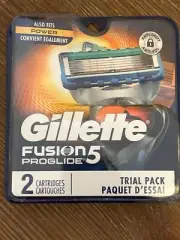 New Gillette Fusion 5 ProGlide - Pack of 2 Razor Cartridges - New in Box