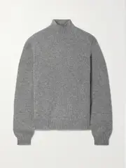 [The Row] The Row - Essentials Kensington Cashmere Turtleneck Sweater - Gray - x small x small Gray