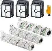 Replacements Parts Compatible for Bissell CrossWave Cordless Max 2554 2590 2593 2596 Series Vacuum, Multi-Surface 2787 Brush Rolls