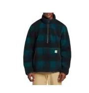 Carhartt Men’s Quarter Zip Sherpa Pullover Sweatshirt Hunt Club Black Plaid New
