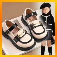 在飛比找蝦皮商城精選優惠-女童黑色皮鞋 2024新款 兒童英倫風 娃娃鞋 軟底圓頭單鞋