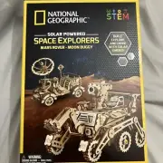 National Geographic Solar Powered 3D Wooden Puzzle Space Explorers Model Kit NEW