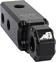 Agency 6 Recovery Shackle Block 2" (Double Hole) - Powder Coated Black - Hitch Receiver Fits 2 inch Hitch - Proudly Made in The USA with US Certified Materials