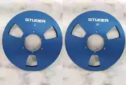 1 Pair 1/4" Blue Aluminum STUDER 10.5'' Tape Reel For A80 A820 Tape Recorders