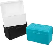 GETAJGHSD Index Card Box Container Large Storage Box for Notecards Business Cards Portable Easy to Clean