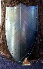 32''FULLY FUNCTIONAL Ready For Battle Medieval Shield With Three Pointed