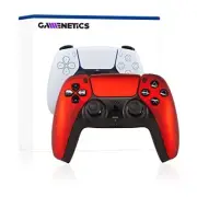 Gamenetics Custom Crimson Red Wireless Bluetooth Controller for PS5 Console