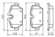 Bosch Rear Brake Pads for Mini Cooper Countryman R 60 1.6L N16 B16A 2010-2016