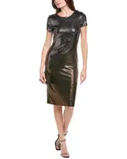 Bebe Ombre Sequin Midi T-Shirt Dress