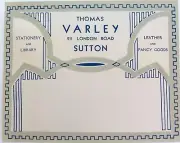 .RARE ART DECO 1940s SAMUEL JONES & Co UNUSED LARGE LITHOGRAPH COMPANY LABEL #15