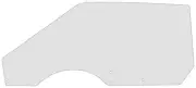 1969-70 Mustang; Fastback; Door Glass; Clear; Bolt-In Style; Drivers Side