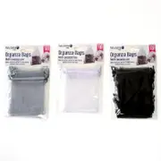 20x Organza Bags Multi-Purpose Pouch Gift Jewellery Wedding Bag- Black 7.5x10 cm