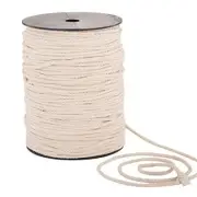 Macrame Cord | 100% Natual Cotton Macrame Rope | 3 Strand 4mm x 240yd Creamy