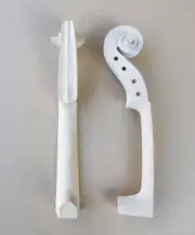 1/2 size Strad Maple White Violin Head Neck Scroll testa di violino