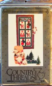 Country Threads #141 "BELIEVE!" Christmas Quilt Hanging PATTERN +9" Santa Doll