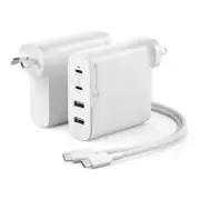 [WCG4X100-ANZ] Rapid Power 4 Port 100W?Compact Wall Charger With 2m USB-C Charging Cable