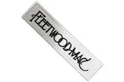Fleetwood Mac Woven Text Logo Iron On Patch (White/Black) (One Size)