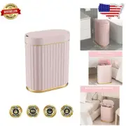 Elegant Waterproof Pink Motion Sensor Trash Bin - 2 Gallon Automatic Waste