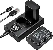 [ENEGON] NP-FZ100 Battery Charger Set (2280mAh, 2-Pack), Rapid USB C Charger LCD Screen, Compatible with Sony A7R III, A7R IV, A7S III, A7 III, A7 IV, ZV-E1, FX3, X30, A1, A9, A9 II, A6600, A7C Cameras