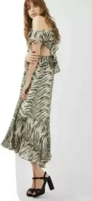 NWT TopShop Cutout Chiffon Maxi Dress - Size 6