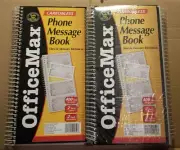 OfficeMax 2-PACK & 1 New Phone Message Book Carbonless 400 Sets Each Old Style