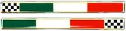 4R Quattroerre.it 32110 3D Stickers Checkered Flag Italy, Left and Right HQ, 110 x 10 mm