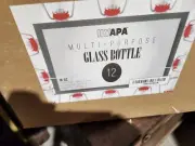 Ilyapa 16oz Clear Glass Beer Bottles for Home Brewing - 12 Pack