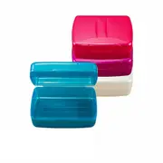 Ozoffer 2X Portable Travel Soap Dish Box Case Holder Container Home Bathroom Shower