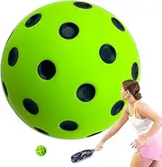 Silent Foam Practice Balls - Quiet Pickleball and Batting Training Balls | High Bounce Indoor Outdoor Foam Balls | Soft Noise-Reducing Sports Balls for Home Practice, Simulated Hole Design