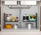 Kitchen Organisers, 1 Tier Kitchen Storage Shelf,Under Sink Organizer,Spice Rack