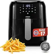 [Linsar] Hot Air Fryer XXL, 5.5L , Digital LED Touchscreen, 7 Programs, Timer, Temperature Selectable, Keep Warm, Oil Free, More Energy Saving & Faster than Traditional Ovens, 1400 Watt