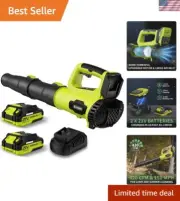 Cordless Leaf Blower 21V Battery Powered Lightweight Patio Yard Cleanup