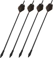 Anneome 4 Pack Tossing Arrows for Pot Throwing Game Wooden Arrows Rubber Tips Authentic Pot Throwing Toys for Outdoor Activities