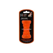 Scream Xtreme Treat Bone Treat Dispensing Dog Toy Loud Orange - 3 Sizes