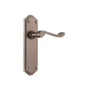 Tradco Henley Lever Door Handle on Shouldered Backplate Antique Brass
