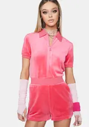 [JUICY COUTURE] Big Bling Velour Romper