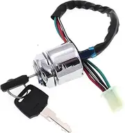 Ignition Key Switches 2 Gears 4 Wires Female Plug Motorcycle Ignition Switch with 2 Keys Ignition Barrel Key Switch