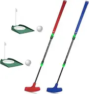 Golf Putter, 2 Pack Golf Putters for Men & Women Two-Way Mini Putter Right or Left Handed Golfers Adjustable Training Club Golf Set with 2 Balls & 2 Flag Cups for Kids,Teenagers, Adults, Blue & Red