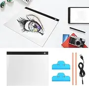 LED Light Tracing Board 3 Level Dimming A3 Size Drawing Copyboard for Sketching, Super Bright Eye Sketch Pad Table for Template, Drawing