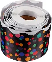 TOGEVAL 1Roll Self Adhesive Bulletin Board Border Decals Decorative Trim for Blackboard Classroom and DIY Craft Projects Strong Adhesion Required