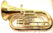 Euphonium 3 Valve Brass Plated with a Carry Case and a Mouthpiece