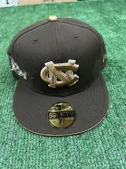 Rare New Era North Carolina Tar Heals West Coast Script 59Fifty Fitted Sz 7 1/2