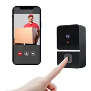 Smart Camera Doorbell Wireless Video Door Ring Bell for Home with Dingdong Machine-Black