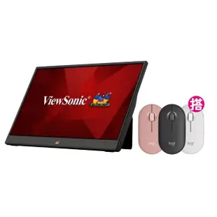 【ViewSonic 優派】M350s 藍牙滑鼠超值組★VA1655 16型 IPS 60Hz 攜帶式電腦螢幕(攜帶式/6.5ms)