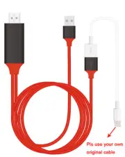 HDMI Screen Mirror TV Adapter Cable for IPhone X XS XR 11 12 Mini 13 14 Pro Max