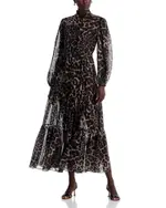 Kobi Halperin Baird Tie Neck Maxi Dress