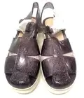 Refresh Womens Sandals Glitter Jelly Plastic Size 10 Side Cutouts Man-Made Vegan