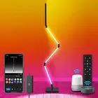 RGB LED Corner Floor Lamp 16 Million Colors Music Sync for Living Rooms New