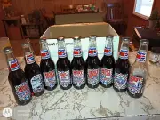 Richard Petty NINE Long Neck Pepsi Bottles Vintage Collectors Racing Victories